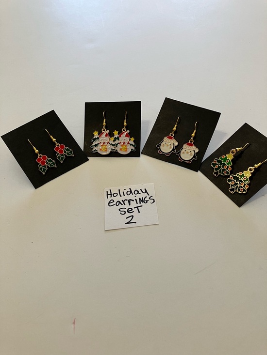 Jewelry - Fun New Enamel Holiday Earrings Set 2